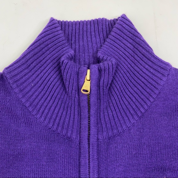 Lauren Ralph Lauren royal purple knit sweater Med - Picture 2 of 10